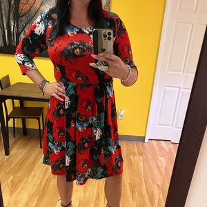 Mid-length floral dress!